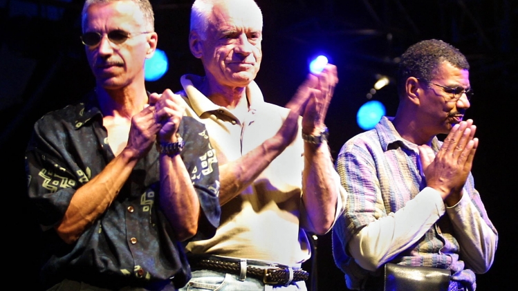 Le pianiste Keith Jarrett (G), aux côtés du contrebassiste Gary Peacock (C) et du batteur Jack DeJohnette
VANINA LUCCHESI / AFP