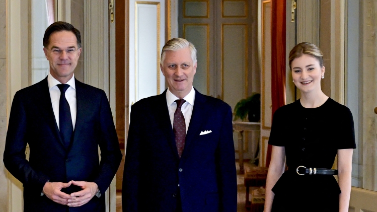 ROYALS BRUSSELS RECEPTION WITH NATO AND SHAPE OFFICIALS-G5RRQG22E.1.jpg