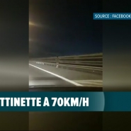 Une trotinette électrique a été filmée sur le ring de Bruxelles, circulant sur la bande d'arrêt d'urgence à du 70 km/h selon l'automobiliste qui  afilmé la scène.