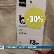 Malgré le fait que ce soit formellement interdit, certaines enseignes font de fausses promotions, c'est-à dire que certains articles sont soldés à leur prix d'origine ou sont carrément plus chers. Vous êtes plusieurs à l'avoir dénoncé via le bouton orange Alertez-nous.