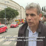 Il m'a dit, 'Vous êtes professeur d'histoire, vous êtes professeur d'histoire', témoigne un professeur de philosophie poursuivi par l'assaillant qui a poignardé à mort un enseignant et fait deux blessés graves dans un lycée à Arras (Pas-de-Calais), criant Allah Akbar lors de l'attaque.