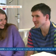 Un soldat ukrainien soigné chez nous pour de graves brulures est tombé amoureux de son interprète à l'hôpital militaire de Neder-over-Heembeek. Ils ne comptent plus jamais vivre l'un sans l'autre.