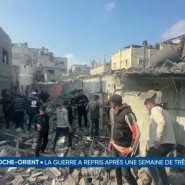 La guerre a repris à Gaza après une semaine de trêve. L'armée israélienne a recommencé à bombarder le Nord du territoire mais aussi le Sud. Il y a eu 29 morts en quelques heures selon le Hamas.