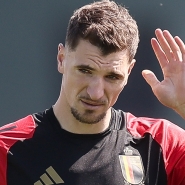 Thomas Meunier à l'entraînement des Diables Rouges.&nbsp;