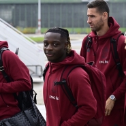 Les Diables Rouges à leur départ pour l'Euro 2024, le 12 juin.&nbsp;