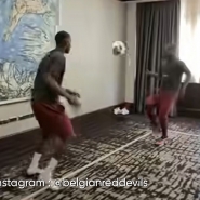 Les Diables Rouges dans l'hôtel