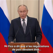 Le président russe s'est exprimé après avoir rencontré son homologue slovaque.