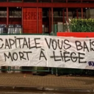 La banderole des supporters