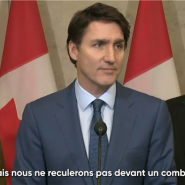 Droits de douane imposés par Donald Trump : Nous ne reculerons pas devant un combat, avertit Justin Trudeau.