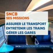 La société nationale des chemins de fer belges créée en 1926 emploie aujourd'hui 17.000 personnes et doit relever de nombreux défis.