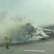 La circulation est compliquée sur le ring de Bruxelles en raison d'un véhicule en feu.