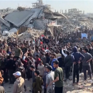 Des centaines de Palestiniens ont manifesté dans le nord de la bande de Gaza pour exiger la fin de la guerre.