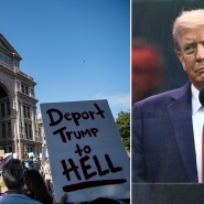 Manifestation à Austin (Texas) / Donald Trump lors de sa parade militaire
