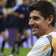 Thibaut Courtois avec le Real Madrid.