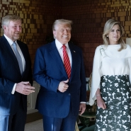 Donald Trump, Willem-Alexander et Maxima only few days before return