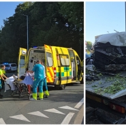 Une jeune femme transportée en milieu hospitalier.