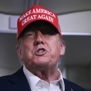 Donald Trump à bord de l’avion présidentiel Air Force One