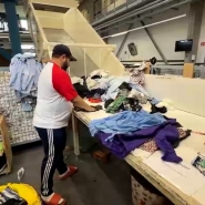 Le centre de tri des Petits Riens à Anderlecht.