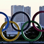 Les anneaux olympiques à Tokyo