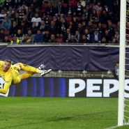 Kjell Scherpen avec Sturm Graz contre le Club de Bruges en Ligue des Champions le 2 octobre 2024