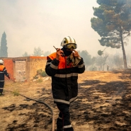 Les pompiers en intervention à Saint-Laurent-de-la-Cabrerisse.