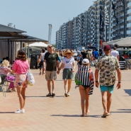 Des touristes à la Côte belge.