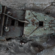 Scanner digital de la proue du Titanic réalisé par Atlantic/Magellan et publiée le 19 mai 2023, faisant partie du tout premier scanner 3D de l’épave