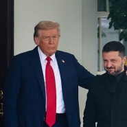 Donald Trump, en compagnie de Volodymyr Zelensy.