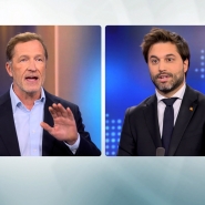 Paul Magnette, préqident du PS et Georges-Louis Bouchez, président du MR