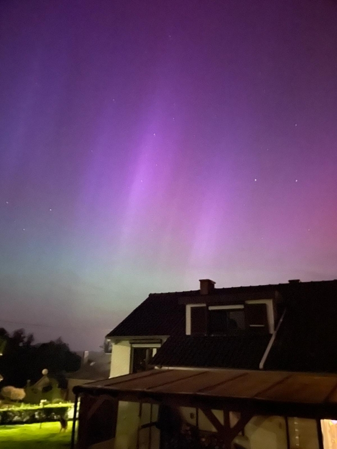 Aurore boréale à Senzeilles