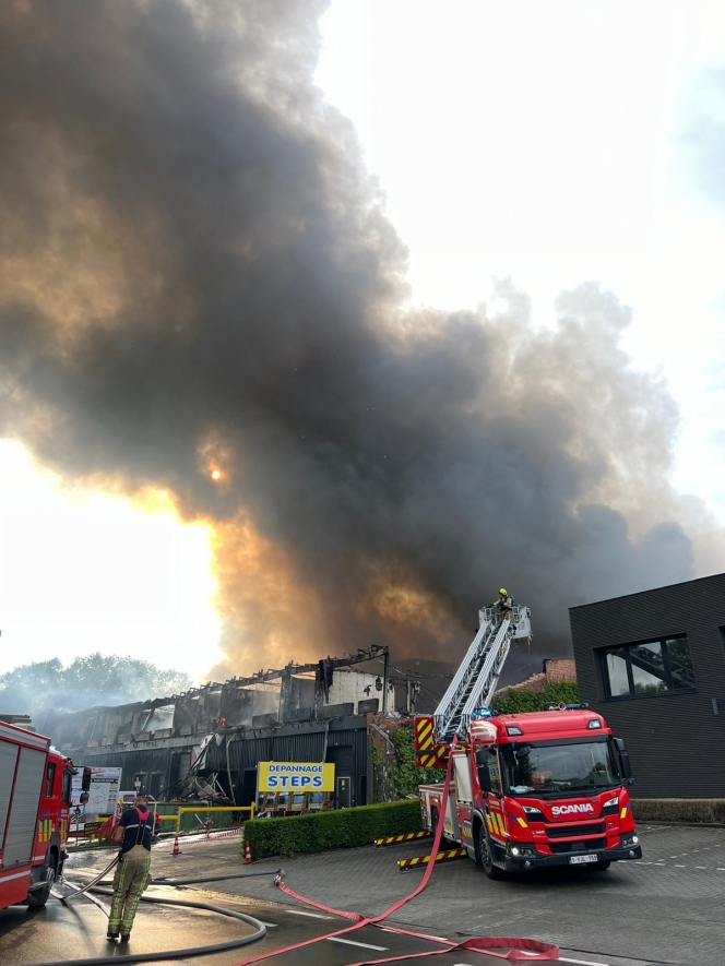 Incendie zellik SIAMU Bruxelles
