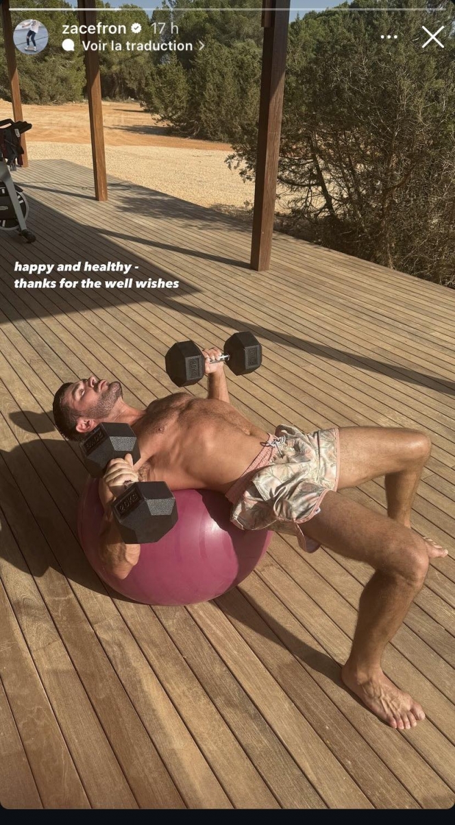 Zac Efron rassure ses fans