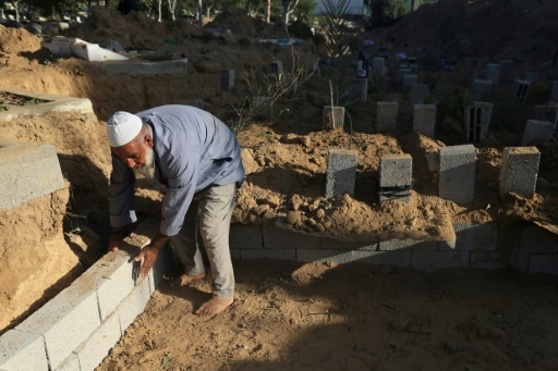A Gaza, cimetières remplis, tombes superposées et fossoyeurs surmenés