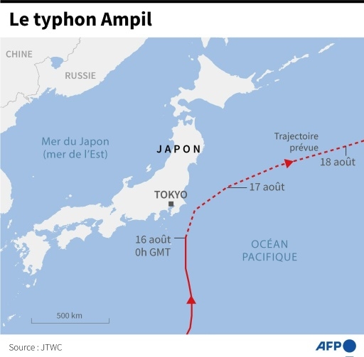 Japon: un typhon très fort touche la région de Tokyo