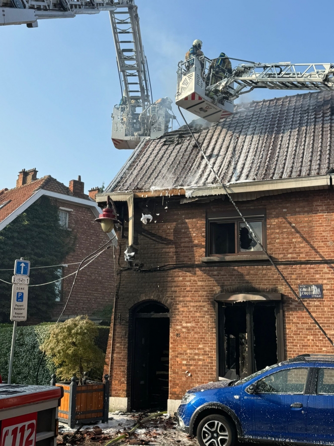 Incendie Etterbeek SIAMU Bruxelles