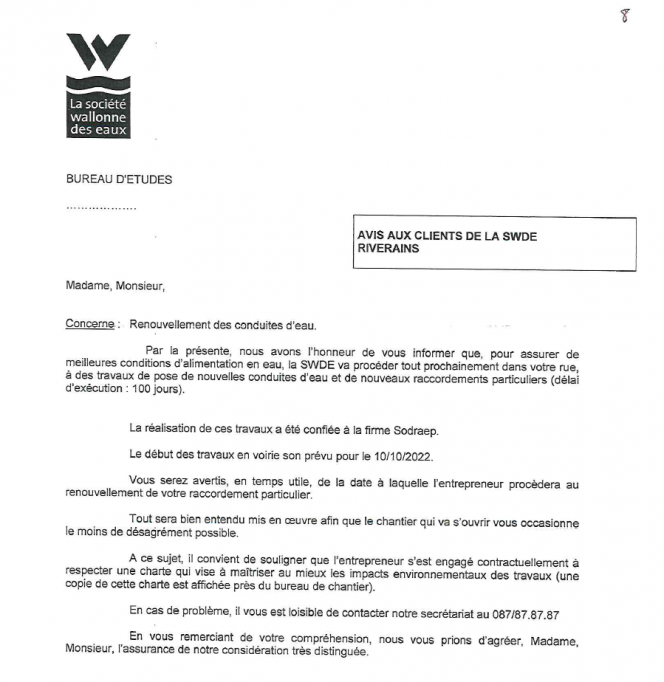 Le document de la SWDE