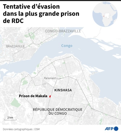 Tentative d'évasion en RDC: 129 morts dans la plus grande prison du pays