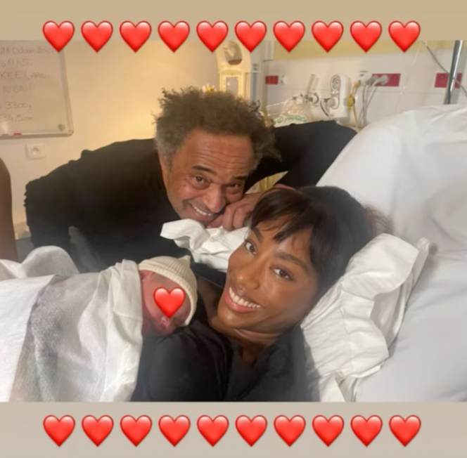 Yannick Noah et son enfant