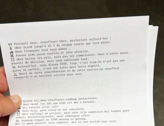 Prospectus chauffeurs Uber