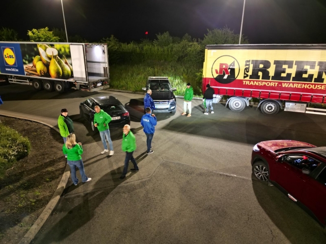 Blocage d’un centre de distribution Lidl à Marche