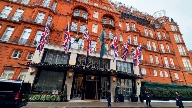 L’hôtel Claridge’s situé à Londres.