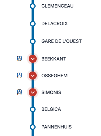 La circulation des métros de la ligne 6, à 15h10, le samedi 21 juin 2025.