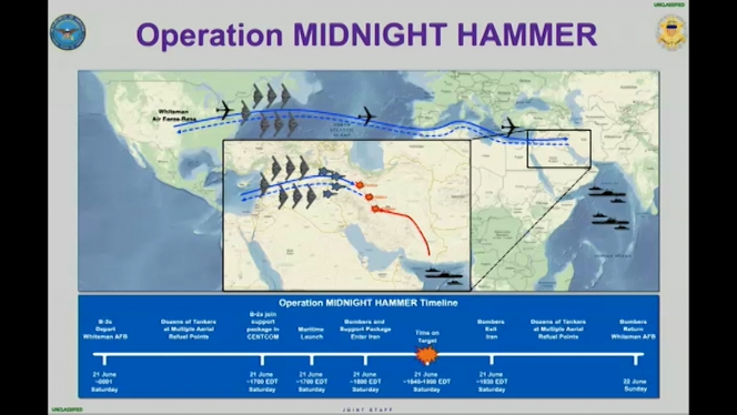 Le Pentagone était muni de cartes afin de dévoiler le plan d’attaque contre les trois sites nucléaires iraniens.