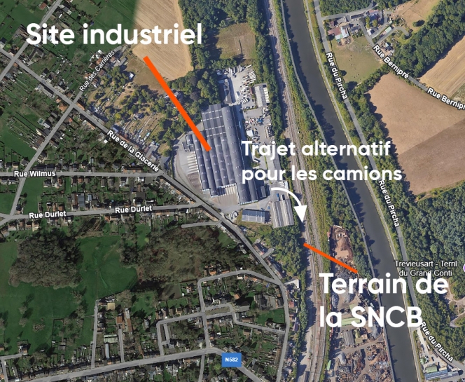 Map rue de la Ice.jpg cracks facades, 1m50 hole roads: