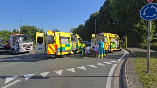 La victime conditionnée sur place.