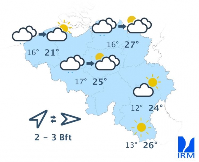 Les prévisions ce samedi
