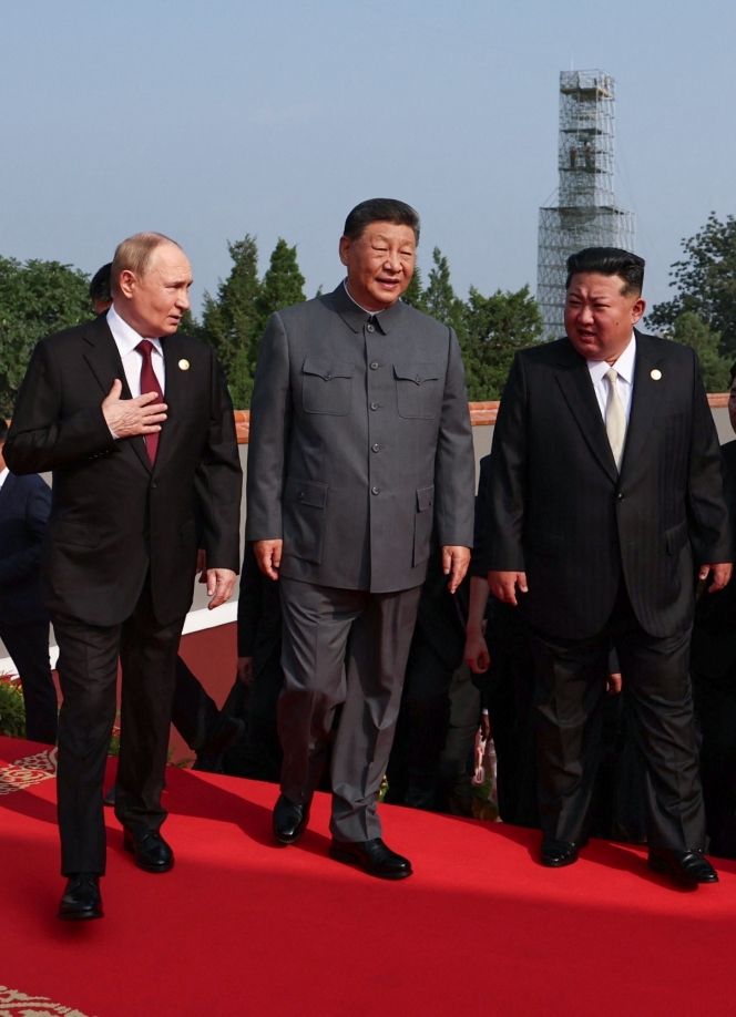 Vladimir Poutine, Xi Jinping et Kim Jong Un