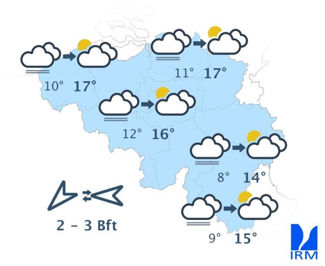 Les prévisions samedi