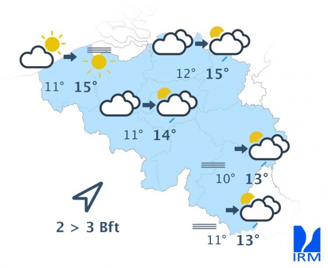 Les prévisions mercredi