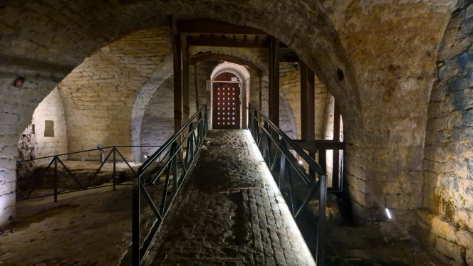 Les vestiges du palais de Coudenberg, ravagé par un incendie dans la nuit du 3 au 4 février 1731.